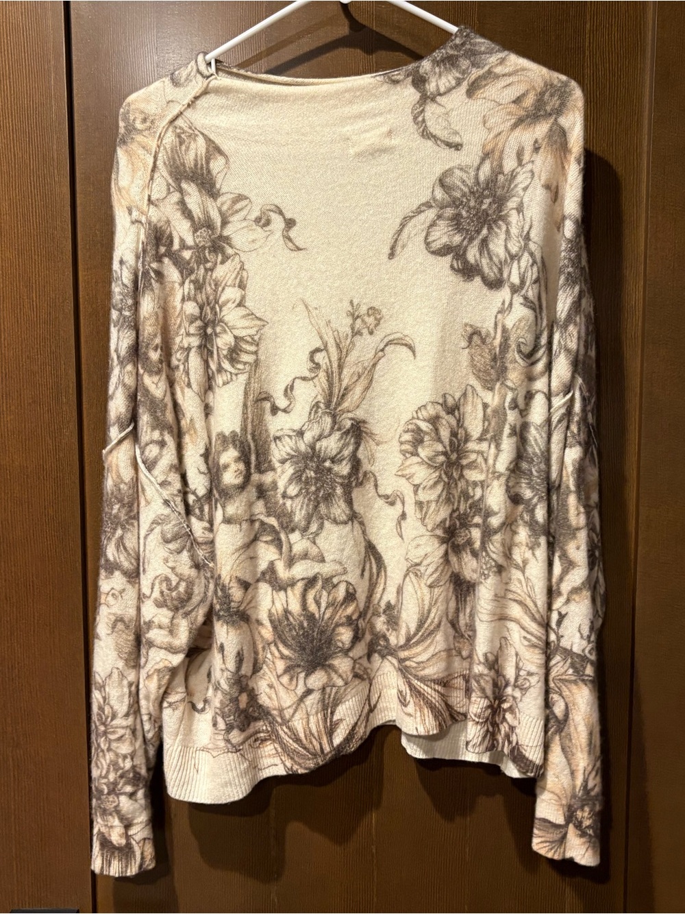 Pilcro Anthropologie Floral Print Lightweight Sweater 2X